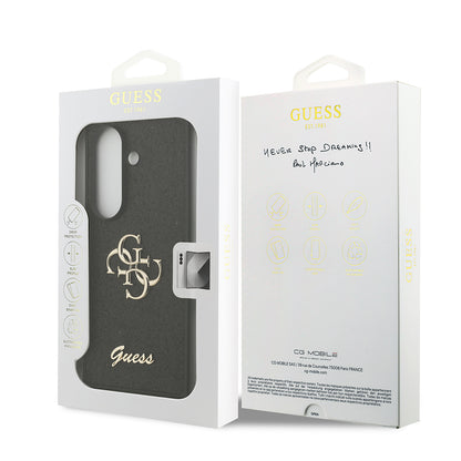 Galaxy Z Fold 7 Kılıf Guess Orjinal Lisanslı 4G Büyük Metal Logolu Glitter Kapak
