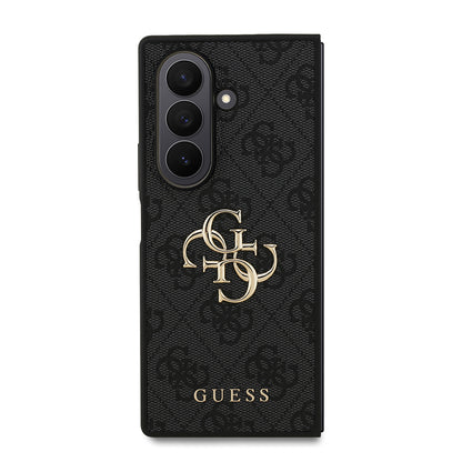 Galaxy Z Fold 7 Kılıf Guess Orjinal Lisanslı PU Deri Büyük Metal Logo Dizaynlı Kapak