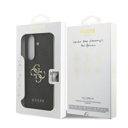 Galaxy Z Fold 7 Kılıf Guess Orjinal Lisanslı PU Deri Büyük Metal Logo Dizaynlı Kapak