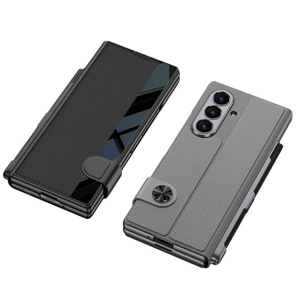 Galaxy Z Fold 7 Kılıf Kamera Korumalı Zore Kıpta Aynalı Kalem Bölmeli Fest Kapak