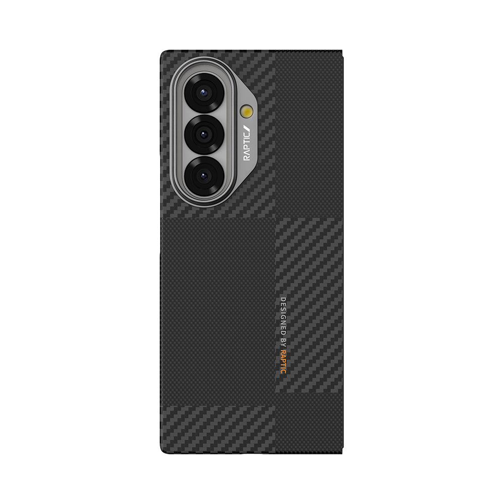 Galaxy Z Fold 7 Kılıf M-safe Şarj Özellikli 600D Metal Kamera Çerçeveli Raptic Aramid Fiber Geotik Serisi Kapak