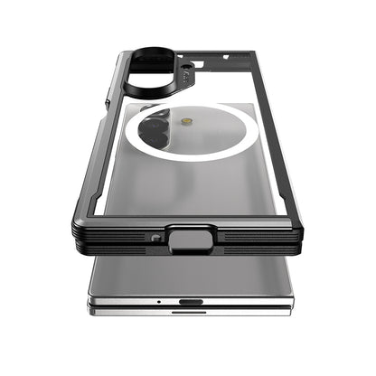 Galaxy Z Fold 7 Kılıf M-safe Şarj Özellikli Airbagli Raptic Shield Serisi Şeffaf Arka Yüzey Kapak