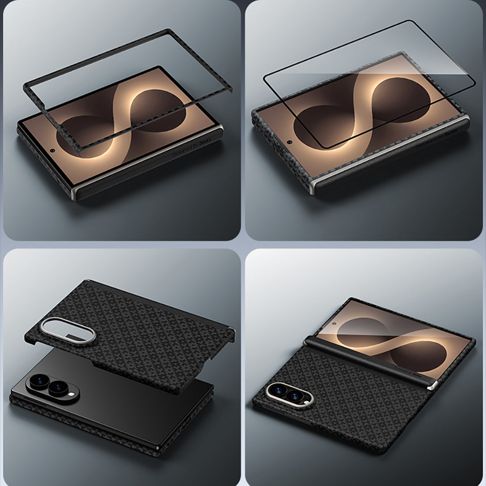 Galaxy Z Fold 8 Benks ArmorAir ArmorGrid Grand Combo Üçlü Aksesuar Seti (Ön Arka Kevlar Karbon Kapak + Ekran Koruyucu)