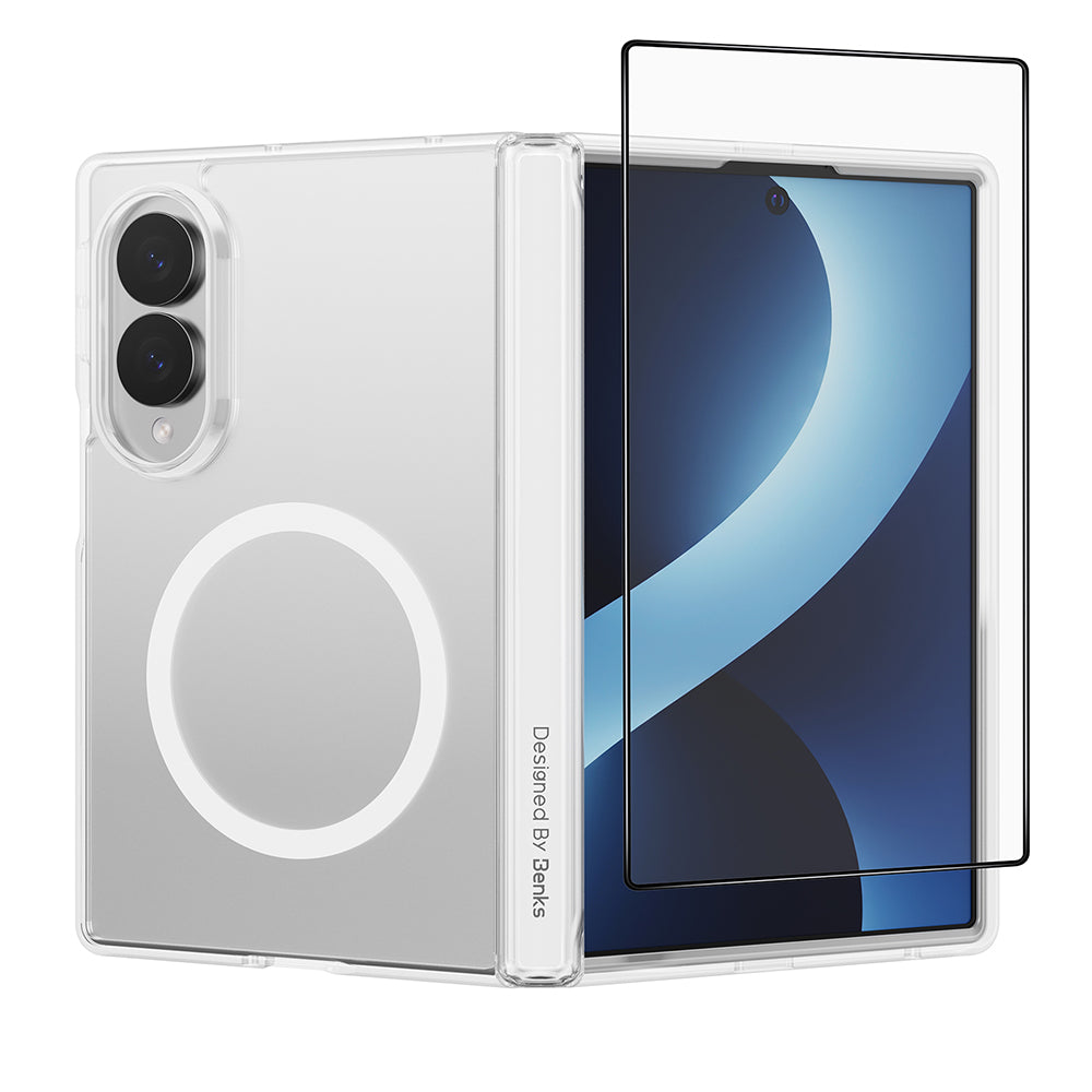 Galaxy Z Fold 8 Benks Crystal Grand Combo Üçlü Aksesuar Seti (Ön Arka Şeffaf Kapak + Ekran Koruyucu)