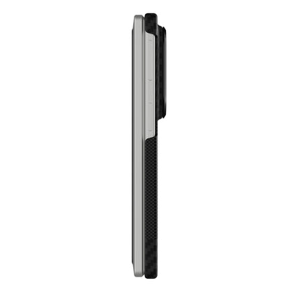 Galaxy Z Fold 8 Kılıf M-safe Şarj Özellikli Metal Kamera Çerçeveli Raptic Aramid SkinPro Serisi Karbon Kapak