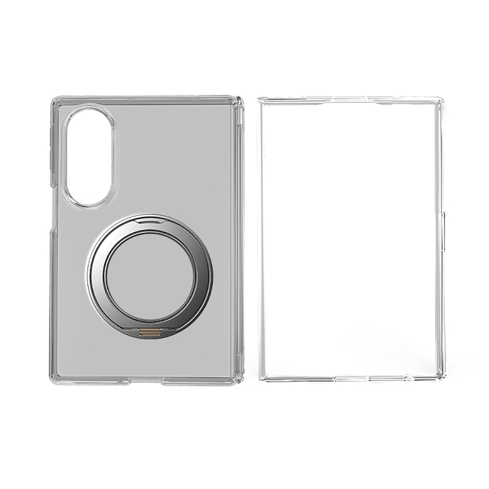 Galaxy Z Fold 8 Kılıf M-safe Şarj Özellikli Transparan Sert PC Wlons Pita Standlı Kapak