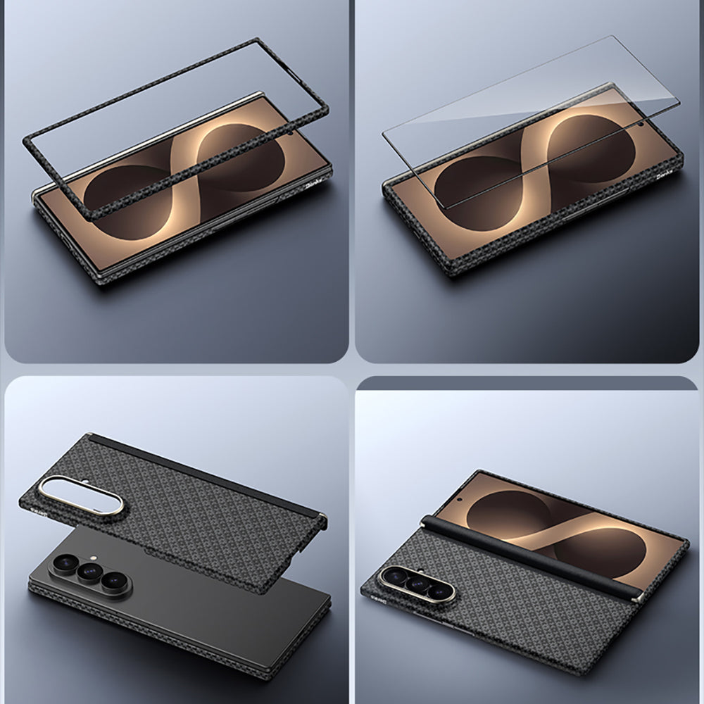 Galaxy Z Fold 8 Ultra Benks ArmorAir ArmorGrid Grand Combo Üçlü Aksesuar Seti (Ön Arka Kevlar Karbon Kapak + Ekran Koruyucu)