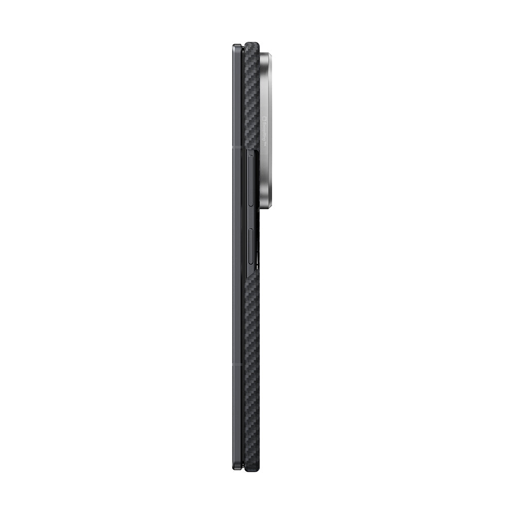 Galaxy Z Fold 8 Ultra Kılıf M-safe Şarj Özellikli 600D Aramid Karbon Fiber Pitaka Edge Serisi Black-Grey Twill Kapak