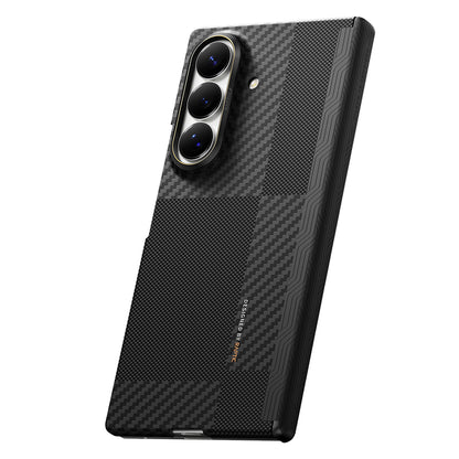 Galaxy Z Fold 8 Ultra Kılıf M-safe Şarj Özellikli Metal Kamera Çerçeveli Raptic Aramid SkinPro Serisi Karbon Kapak