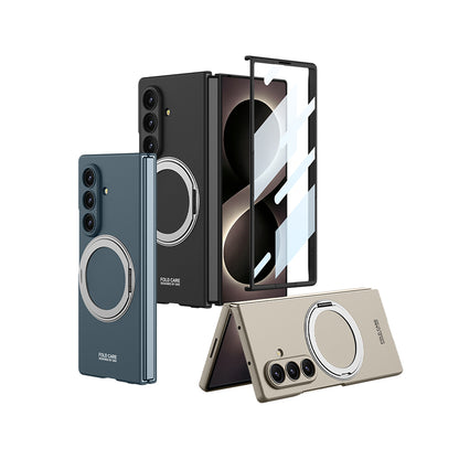 Galaxy Z Fold 8 Ultra Kılıf M-safe Şarj Özellikli Zore Kıpta Yüzüklü Kamera Korumalı Kapak
