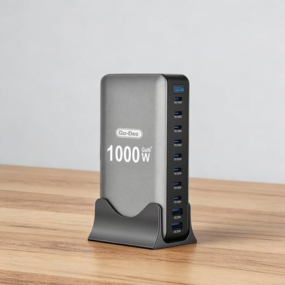 Go Des GD-B961 GaN Teknolojili 10 Portlu Masaüstü Şarj İstasyonu 1000W