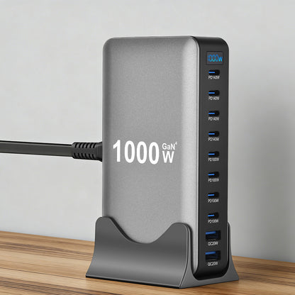 Go Des GD-B961 GaN Teknolojili 10 Portlu Masaüstü Şarj İstasyonu 1000W