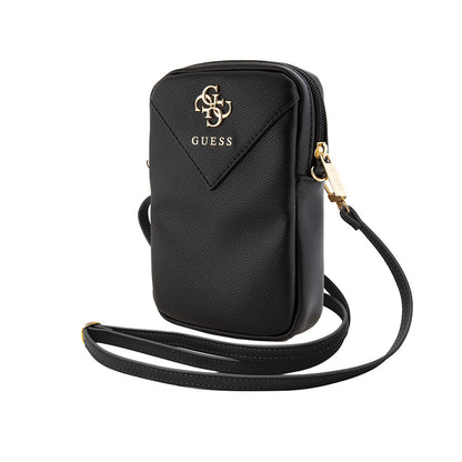 Guess Orjinal Lisanslı 4G Metal Logolu Fermuarlı PU Deri Çapraz Askılı Vücut Çantası