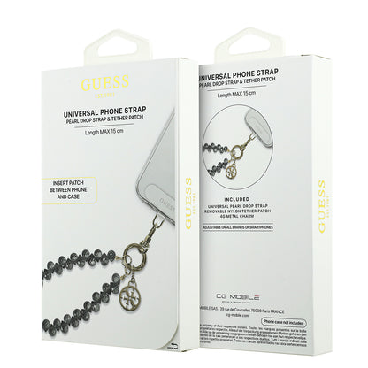 Guess Orjinal Lisanslı 4G Metal Logolu Kristal Taşlı Telefon Bilek Askı Zinciri