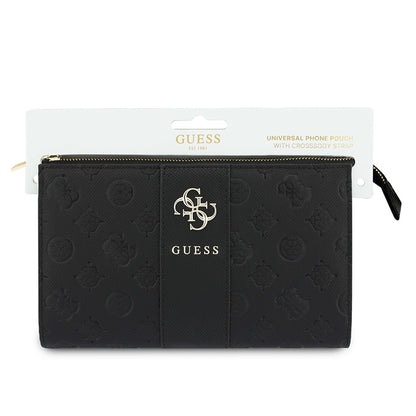 Guess Orjinal Lisanslı Peony ve 4G Desenli Şerit Detaylı Metal Logolu Omuz Askılı El Çantası