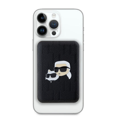 Karl Lagerfeld Orjinal Lisanslı M-safe Şarj Özellikli Led Işık Göstergeli Metal Logolu PU Deri Powerbank 5000mAh
