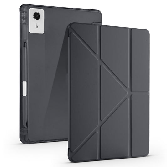 Lenovo Idea Tab Plus 12.1 Kılıf Zore Tri Folding Kalem Bölmeli Standlı Kılıf