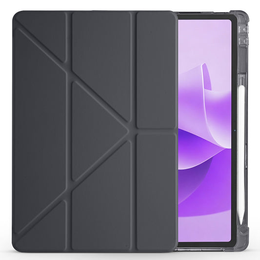 Lenovo Idea Tab Plus 12.1 Kılıf Zore Tri Folding Kalem Bölmeli Standlı Kılıf