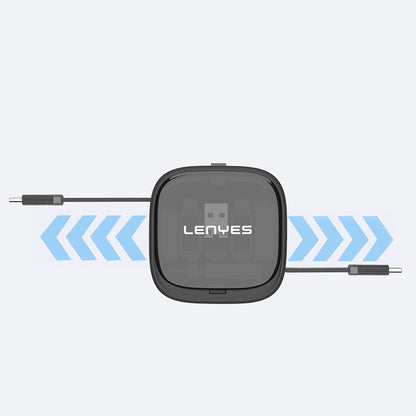 Lenyes LB603 6in1 Type-C to Type-C Kablolu 60W Çevirici Adaptör Seti Standlı Saklama Kutusu