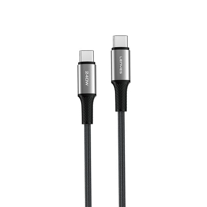 Lenyes LC563 Type-C to Type-C PD Örgü Tasarımlı Hızlı Şarj Özellikli Data ve Şarj Kablosu 240W 1M