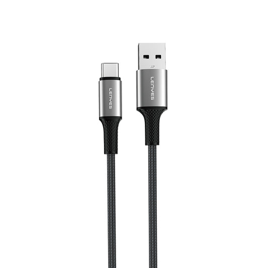 Lenyes LC565 USB-A to Type-C Örgü Tasarımlı Hızlı Şarj Özellikli Data ve Şarj Kablosu 12W 1M