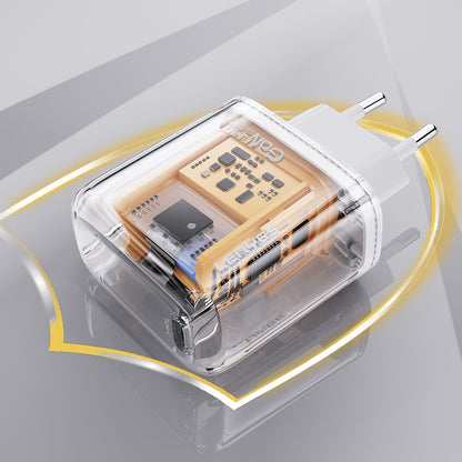 Lenyes LCH91 Type-C ve USB GaN Teknolojili PD Hızlı Şarj Özellikli Şarj Başlığı 20W