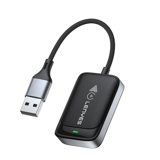 Lenyes LCP03 Android Auto Destekli CarPlay USB Bluetooth 5.0 Wireless Transmitter Adaptör
