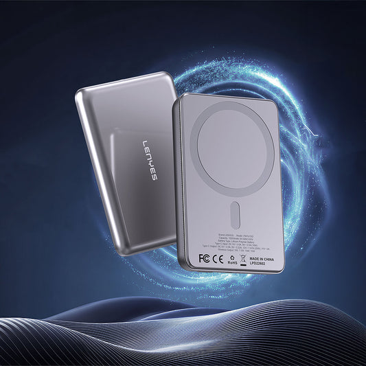 Lenyes PW0015D Ultra İnce LED Göstergeli Wireless Powerbank 15W 5000mAh