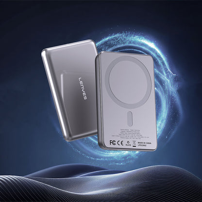 Lenyes PW1015D Ultra İnce LED Göstergeli Wireless Powerbank 15W 10000mAh
