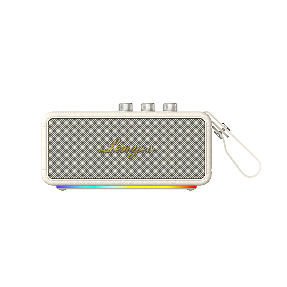 Lenyes S876 Supreme Serisi RGB Işıklı Taşınabilir Su Geçirmez TWS Bluetooth Hoparlör v5.3 45W