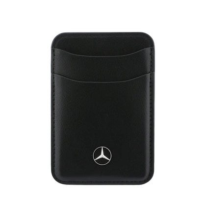 Mercedes Benz Orjinal Lisanslı Yeni Nesil 2 Hazneli Metal Logolu Deri Magnetik Kartlık