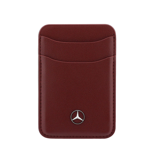 Mercedes Benz Orjinal Lisanslı Yeni Nesil 2 Hazneli Metal Logolu Deri Magnetik Kartlık