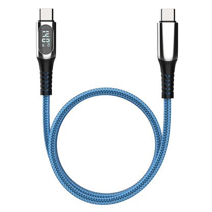 Micflip A08 Dijital LED Ekranlı Type-C to Type-C PD Data ve Şarj Kablosu 140W 1M