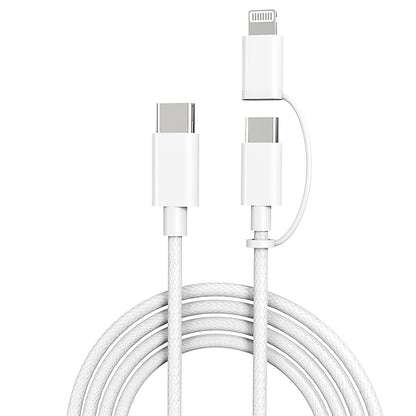 Micflip A22 2in1 PD Type-C to Type-C + Lightning MFI Sertifikalı Data ve Şarj Kablosu 240W 1M