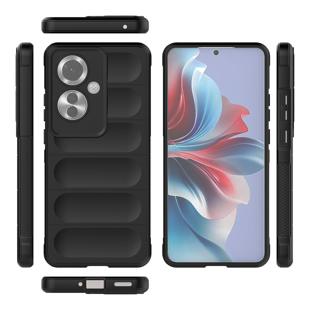 Oppo Reno 11F 5G Kılıf Esnek TPU Oyuklu Arka Yüzey Tasarımlı Zore Etnik Silikon Kapak