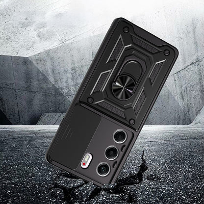 Tecno Camon 40 5G Kılıf Magnetik Standlı Kamera Korumalı Zore Sürgülü Vega Kapak
