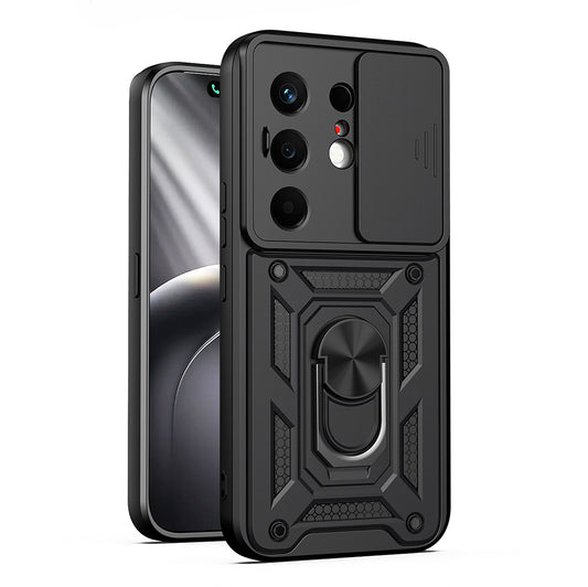 Tecno Camon 50 Kılıf Magnetik Standlı Kamera Korumalı Zore Sürgülü Vega Kapak