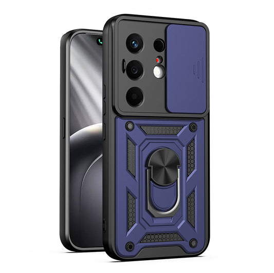 Tecno Camon 50 Kılıf Magnetik Standlı Kamera Korumalı Zore Sürgülü Vega Kapak