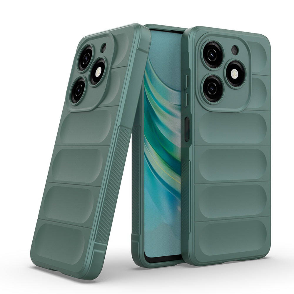 Tecno Spark 20 Kılıf Esnek TPU Oyuklu Arka Yüzey Tasarımlı Zore Etnik Silikon Kapak