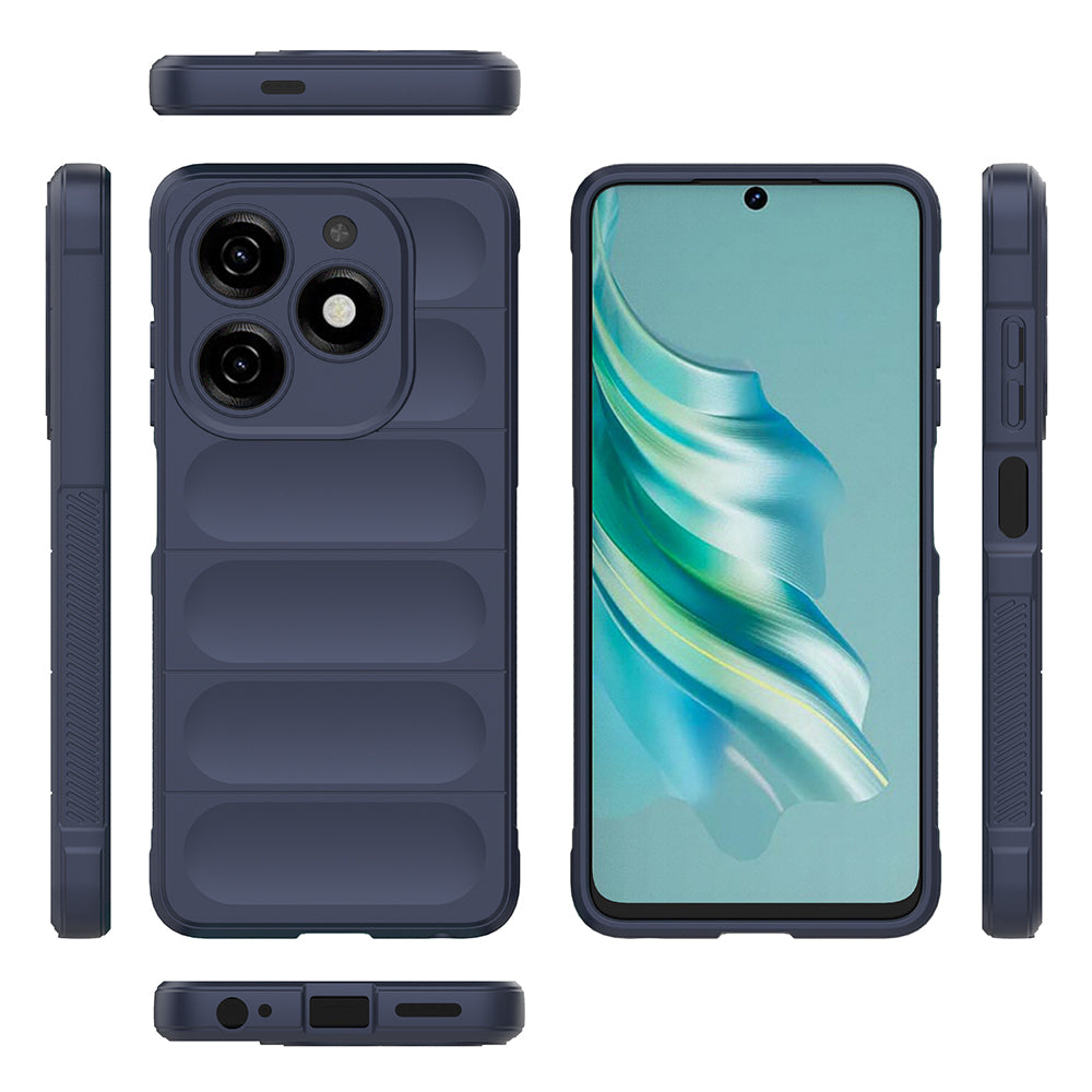 Tecno Spark 20 Kılıf Esnek TPU Oyuklu Arka Yüzey Tasarımlı Zore Etnik Silikon Kapak