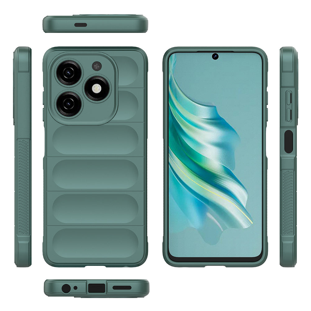 Tecno Spark 20C Kılıf Esnek TPU Oyuklu Arka Yüzey Tasarımlı Zore Etnik Silikon Kapak