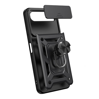 Tecno Spark 40 5G Kılıf Magnetik Standlı Kamera Korumalı Zore Sürgülü Vega Kapak