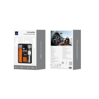 Wiwu CG201 4in1 Dijital LED Göstergeli Araç Akü Acil Durum Takviye Güç Kaynağı Powerbank 40W 8800mAh
