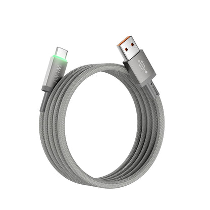 Wiwu Wi-C082 Maglink Serisi LED Göstergeli USB-A to Type-C Hızlı Şarj Özellikli Data ve Şarj Kablosu 60W 1M