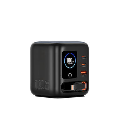Wiwu Wi-G039 GaN Teknolojili Type-C Kablolu 4 Portlu Masaüstü Şarj İstasyonu 100W