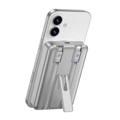 Wiwu Wi-P056 Taşınabilir Wireless Şarj ve PD Hızlı Şarj Özellikli Powerbank 15W 10000mAh