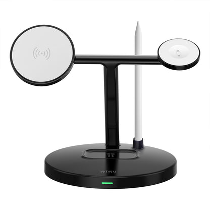 Wiwu Wi-W032 4 in 1 Magnetik Hızlı Şarj Özellikli Kablosuz Şarj Standı 15W