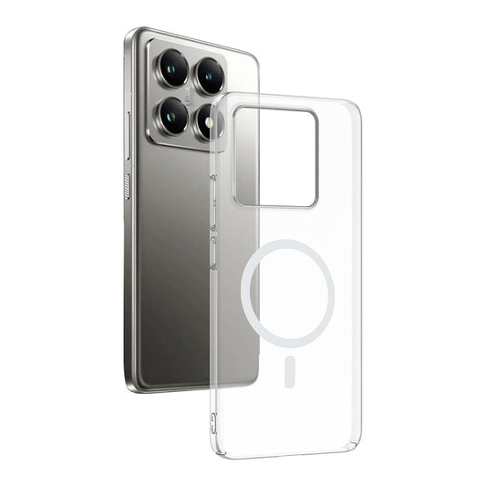Xiaomi 14T Kamera Korumalı M-Safe Şarj Özellikli Şeffaf Zore London Sert PC Kapak