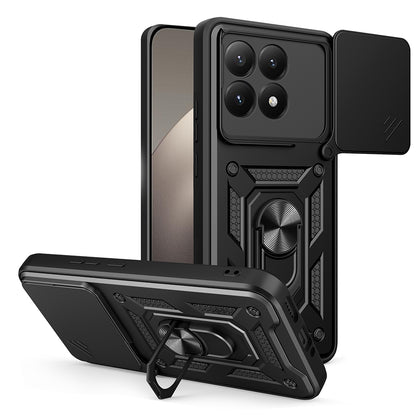 Xiaomi 15T Kılıf Magnetik Standlı Kamera Korumalı Zore Sürgülü Vega Kapak