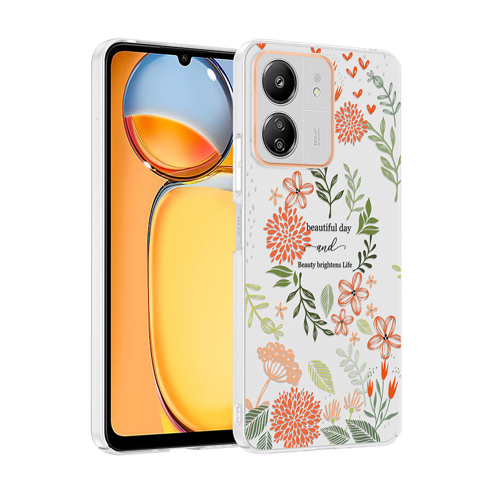 Xiaomi Poco C65 Kılıf Kamera Korumalı Desenli Zore Klip Kapak